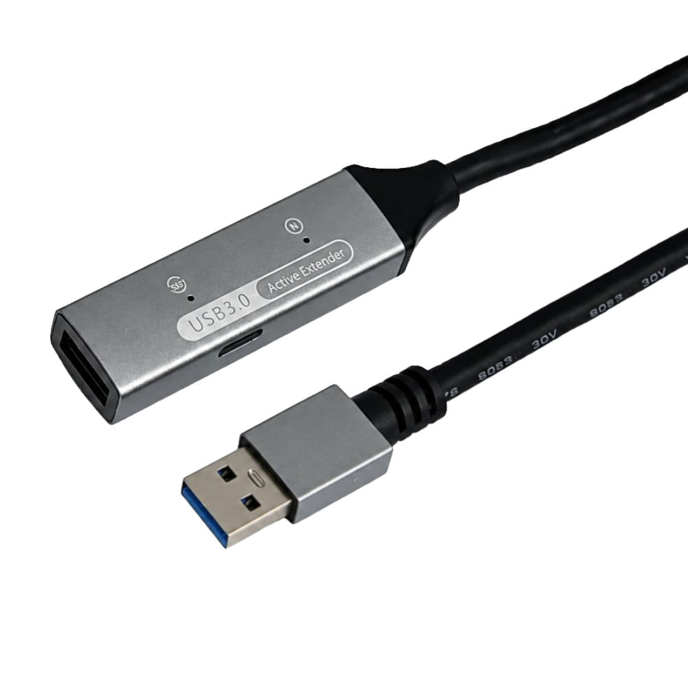 Cabo Extensor USB 3.0 AM x AF Amplificado 5,0 Metros
